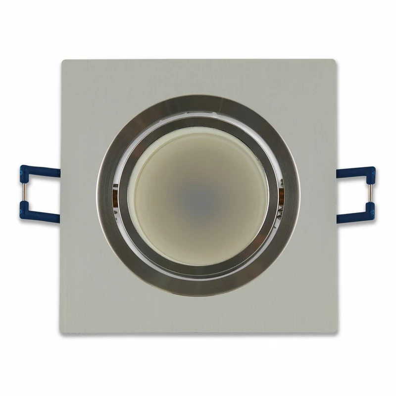 LED Einbaustrahler eckig weiß 1-9W Deckenspot Leuchte GU10 Spot 230V 75-80mm