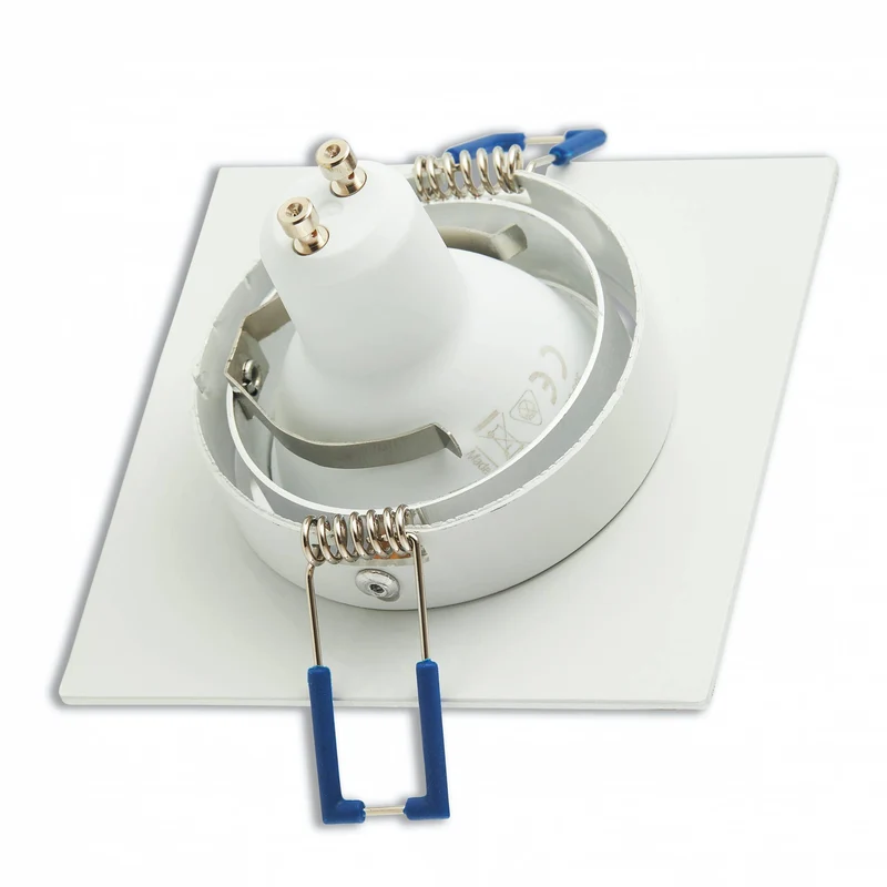 LED Einbaustrahler eckig weiß 1-9W Deckenspot Leuchte GU10 Spot 230V 75-80mm