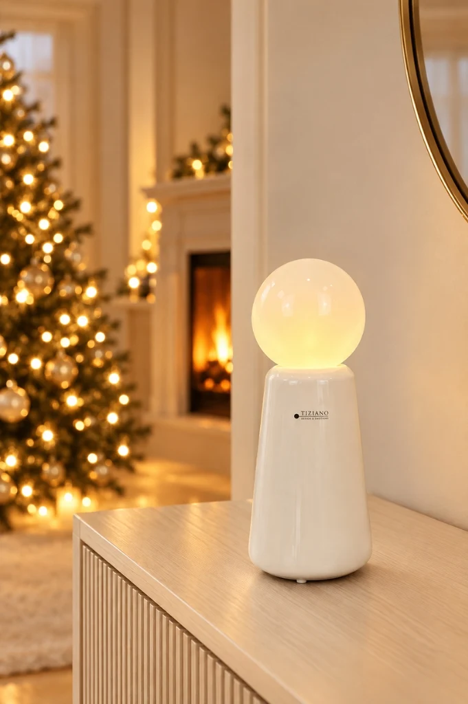 Lampe Luminara mit LED Birne creme-weiß