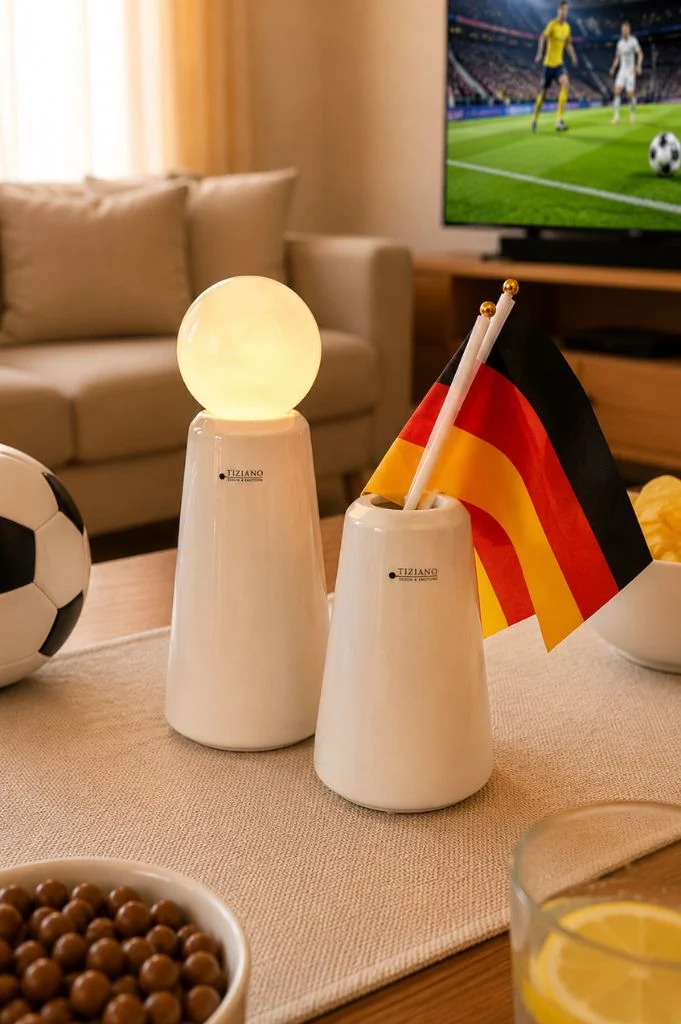 Vase Luminara creme-weiß