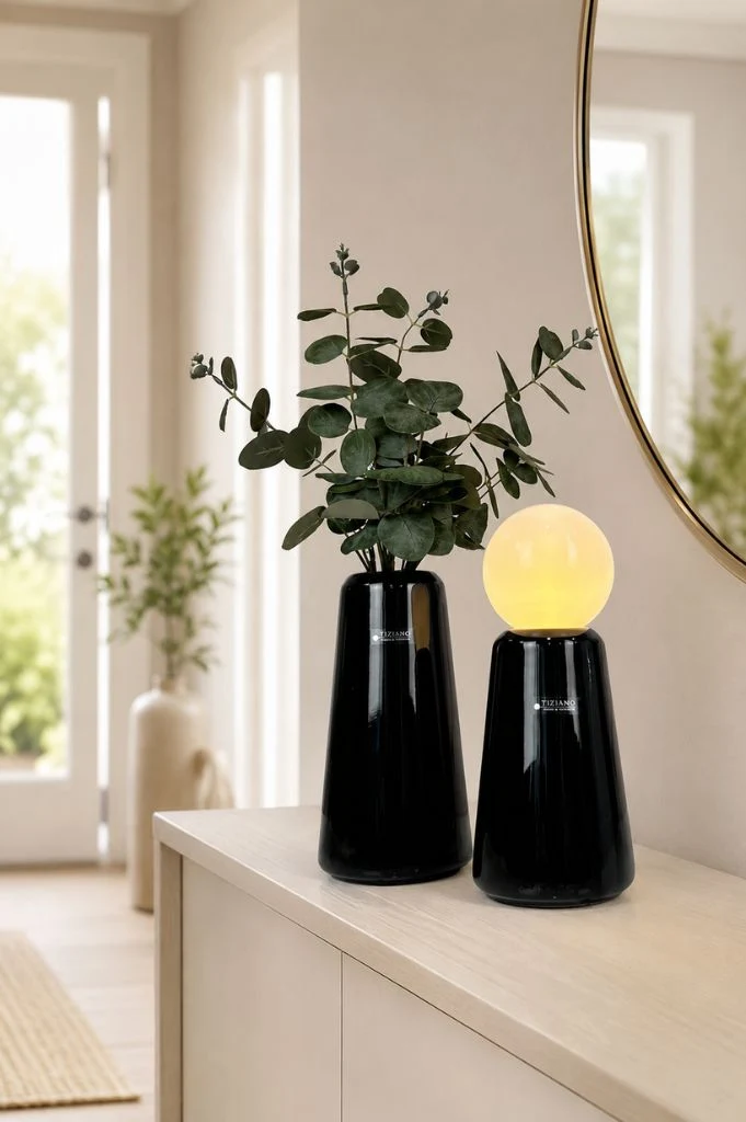 Lampe Luminara mit LED Birne schwarz