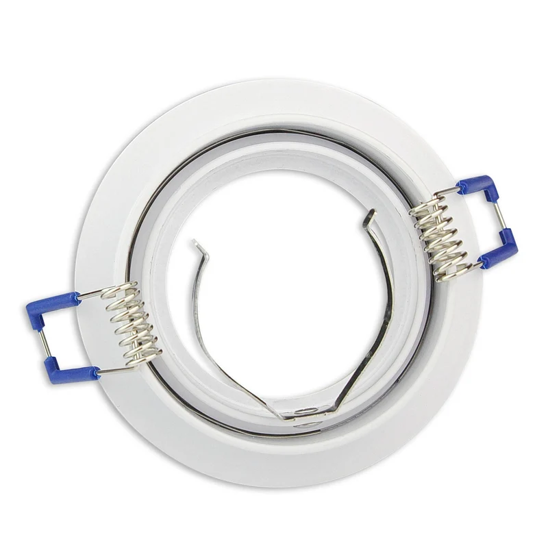Einbaurahmen GU10 MR16 rund eckig weiß Rahmen Einbaustrahler Ø75mm Bohrloch