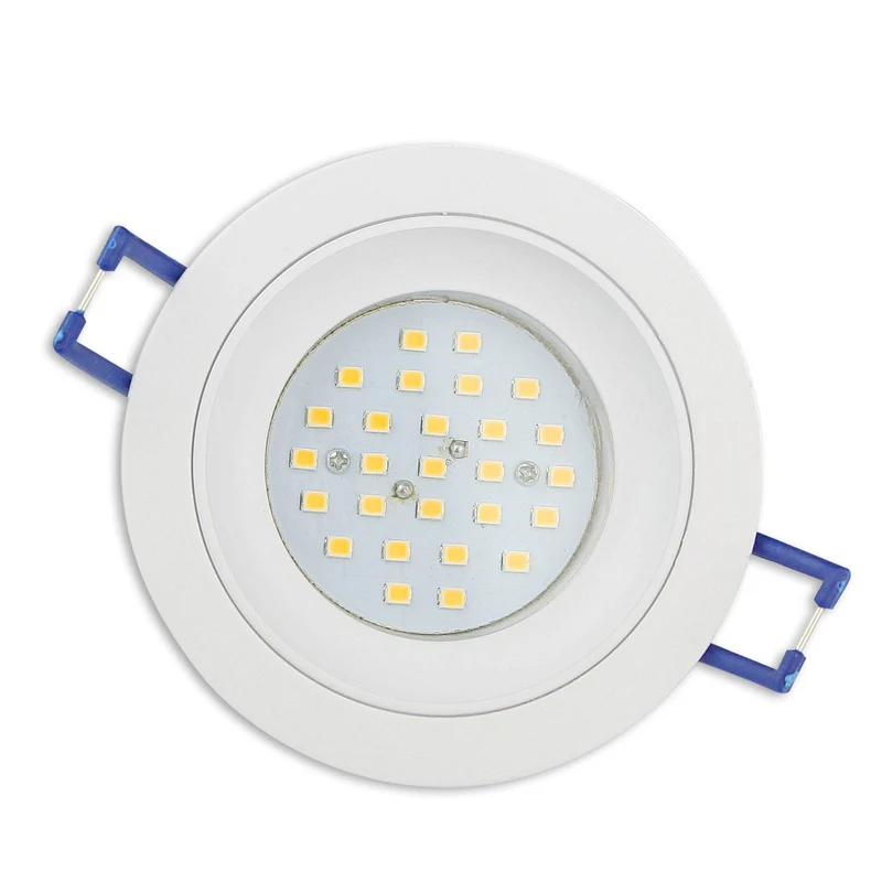 Einbaurahmen GU10 MR16 rund eckig weiß Rahmen Einbaustrahler Ø75mm Bohrloch