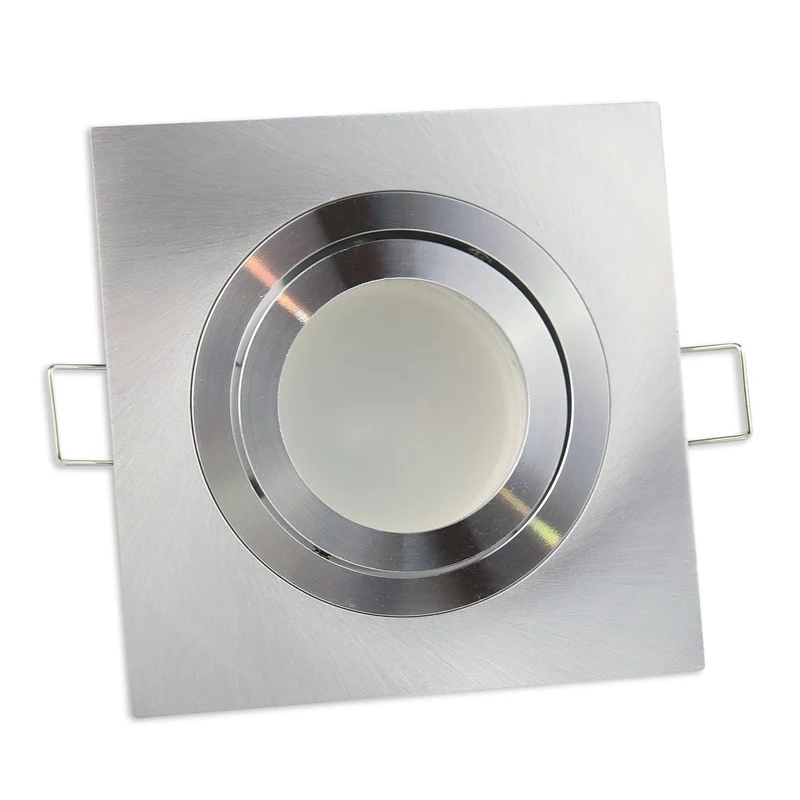 Einbaurahmen GU10 MR16 schwenkbar eckig Gehäuse Einbaustrahler Ø75-82mm Bohrloch Spot LED Halogen