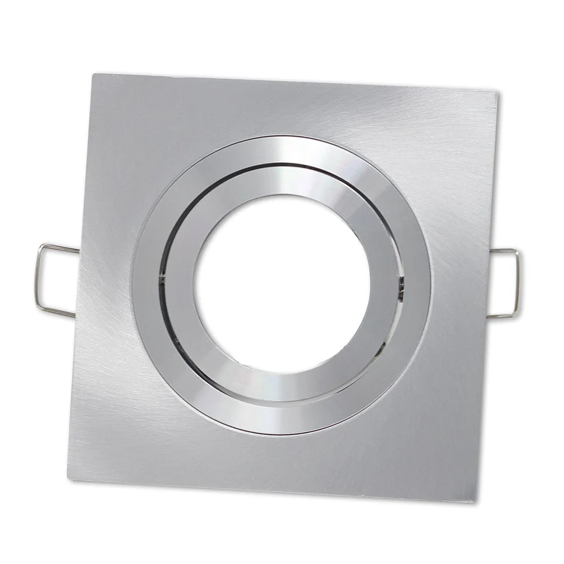 Einbaurahmen GU10 MR16 schwenkbar eckig Gehäuse Einbaustrahler Ø75-82mm Bohrloch Spot LED Halogen
