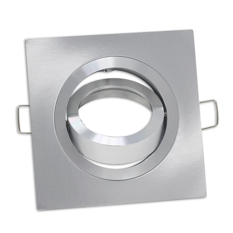 Einbaurahmen GU10 MR16 schwenkbar eckig Gehäuse Einbaustrahler Ø75-82mm Bohrloch Spot LED Halogen