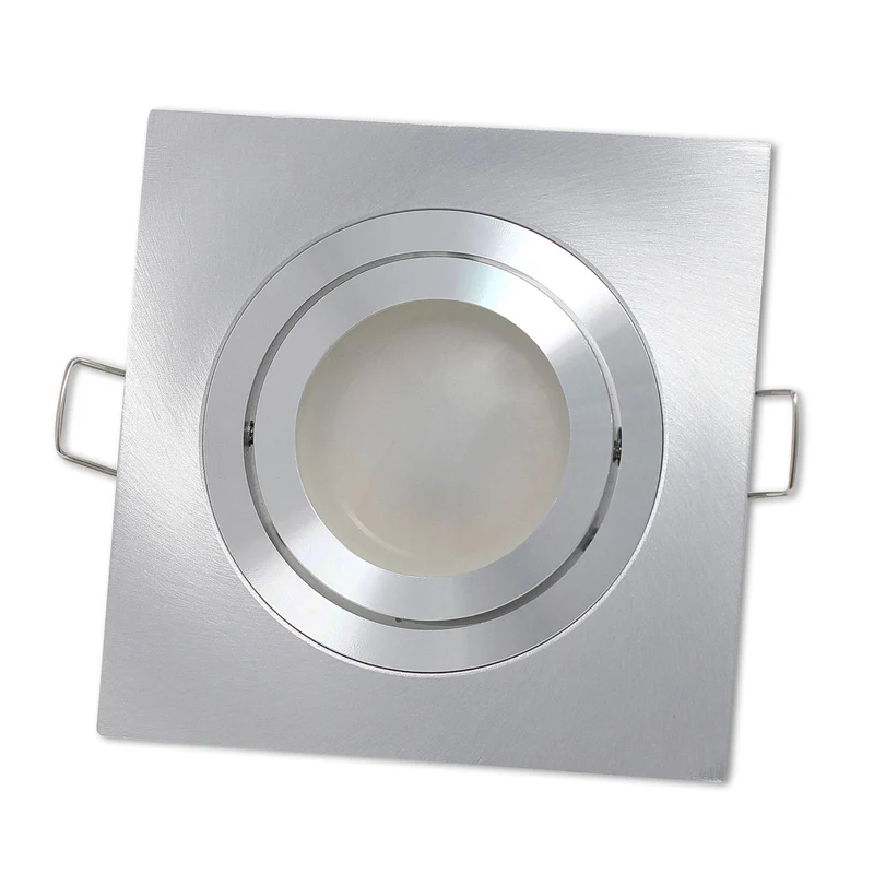 Einbaurahmen GU10 MR16 schwenkbar eckig Gehäuse Einbaustrahler Ø75-82mm Bohrloch Spot LED Halogen