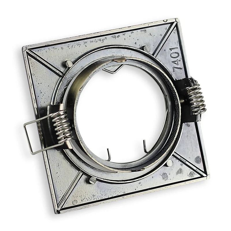 LED Einbaustrahler MR16 12V 5-7 Watt eckig Einbauspot 75mm Bohrloch