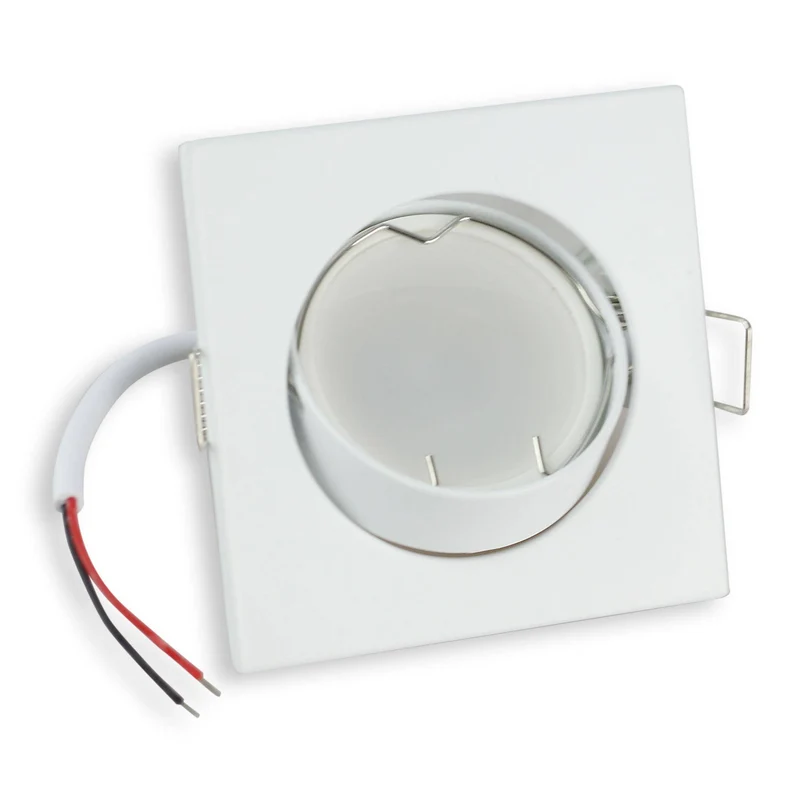LED Einbaustrahler MR16 12V 5-7 Watt eckig Einbauspot 75mm Bohrloch