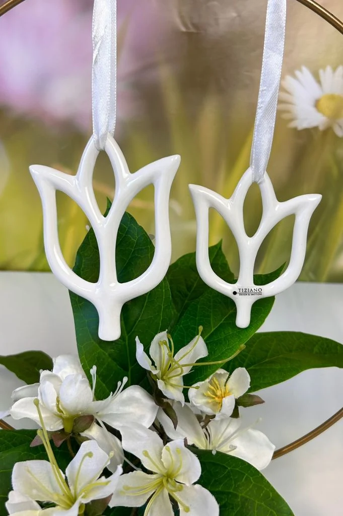 Deko Hänger Flora Tulpe creme-weiß