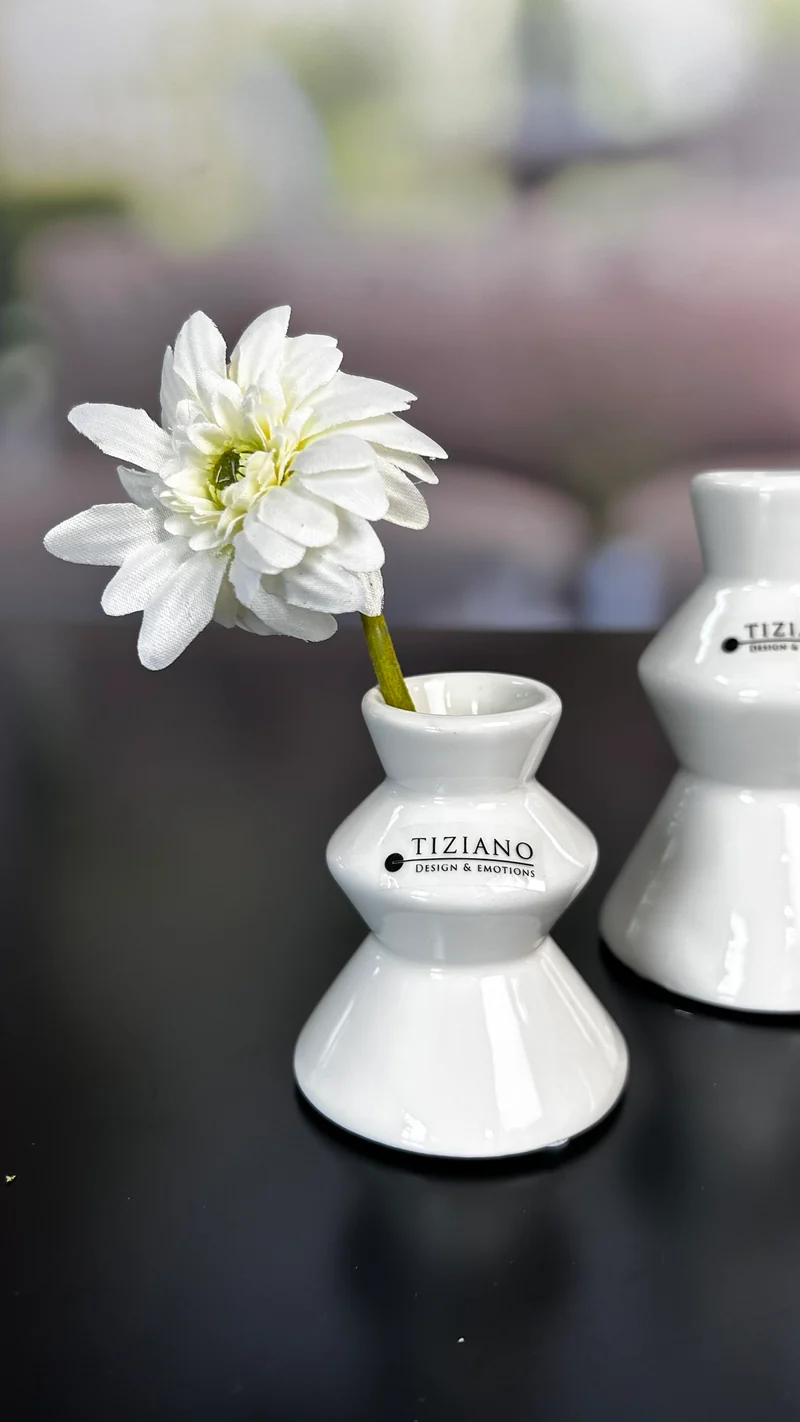 Minivase Silandro creme-weiß