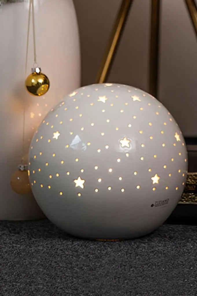 Lampe Padova mit Sternen weiß-creme