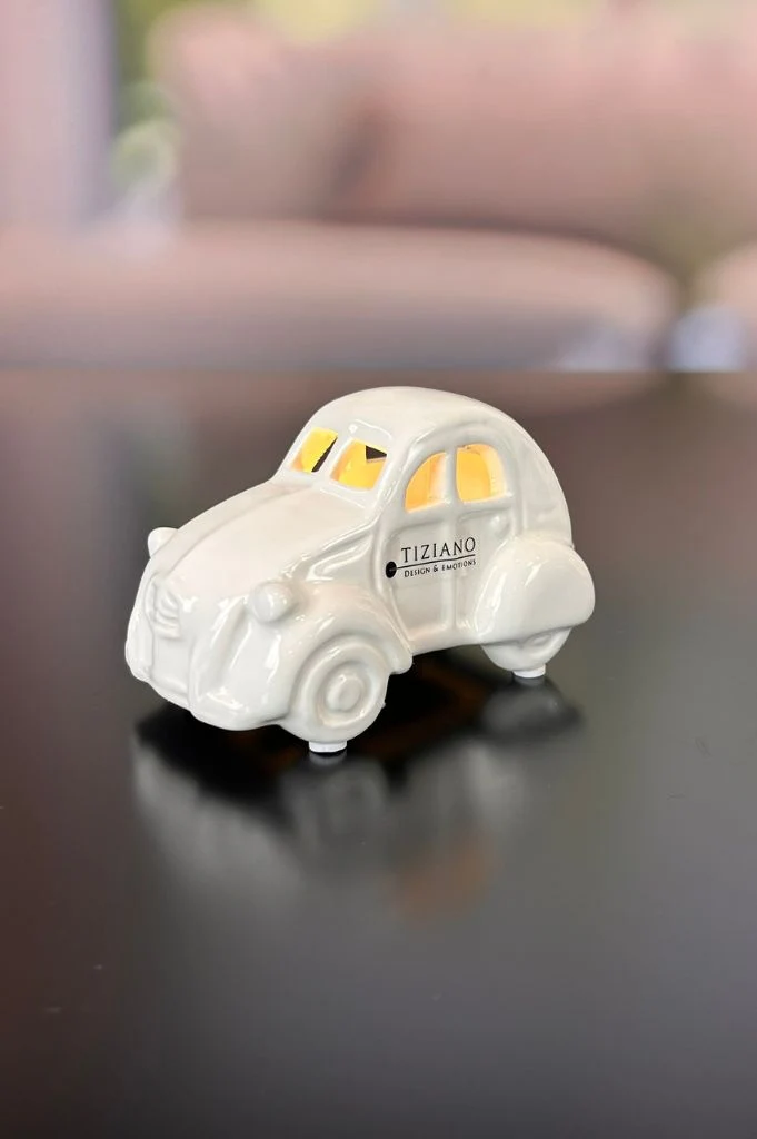 Set Auto Ente Milo+Wohnwagen Casina creme-weiß