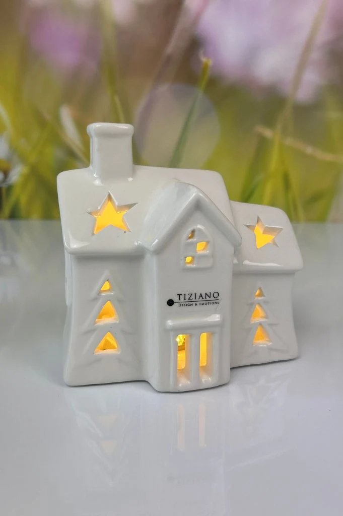 Deko Haus Pedaso LED creme-weiß