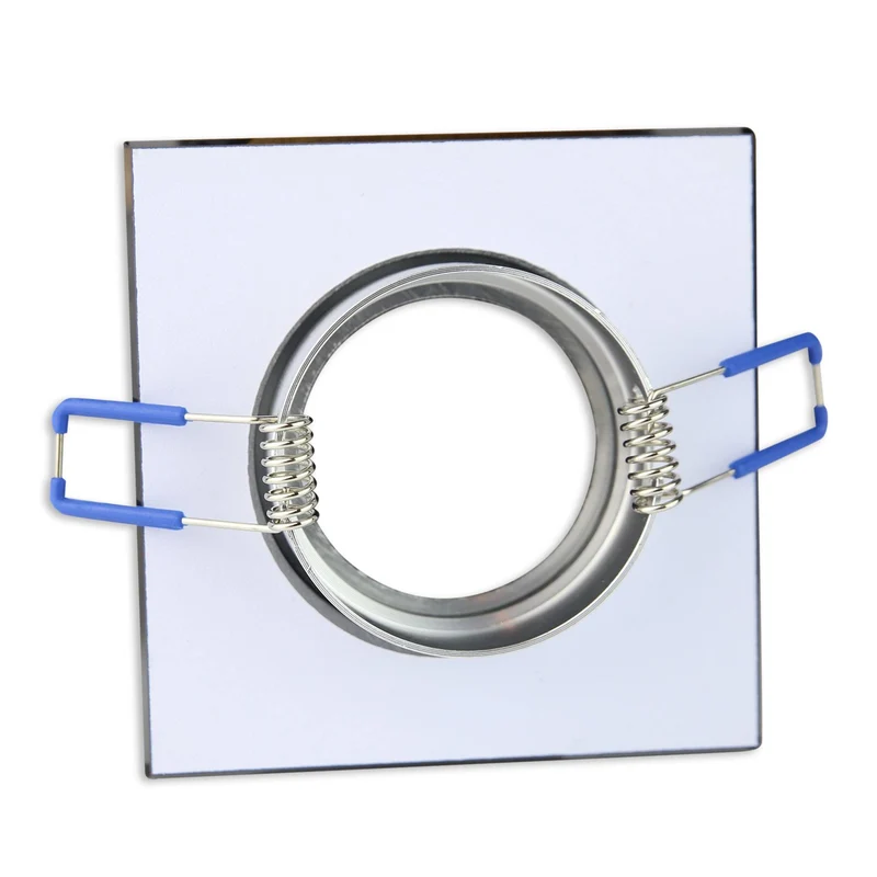 Einbaurahmen rund eckig GU10 Ø65mm Bohrloch Glas Gehäuse Einbaustrahler Einbauspot
