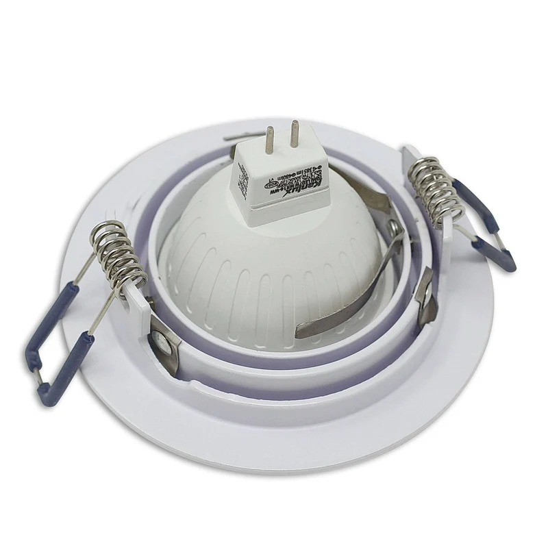 Einbaurahmen GU10 MR16 rund Gehäuse Einbauleuchte Ø75-85mm Bohrloch Spot LED