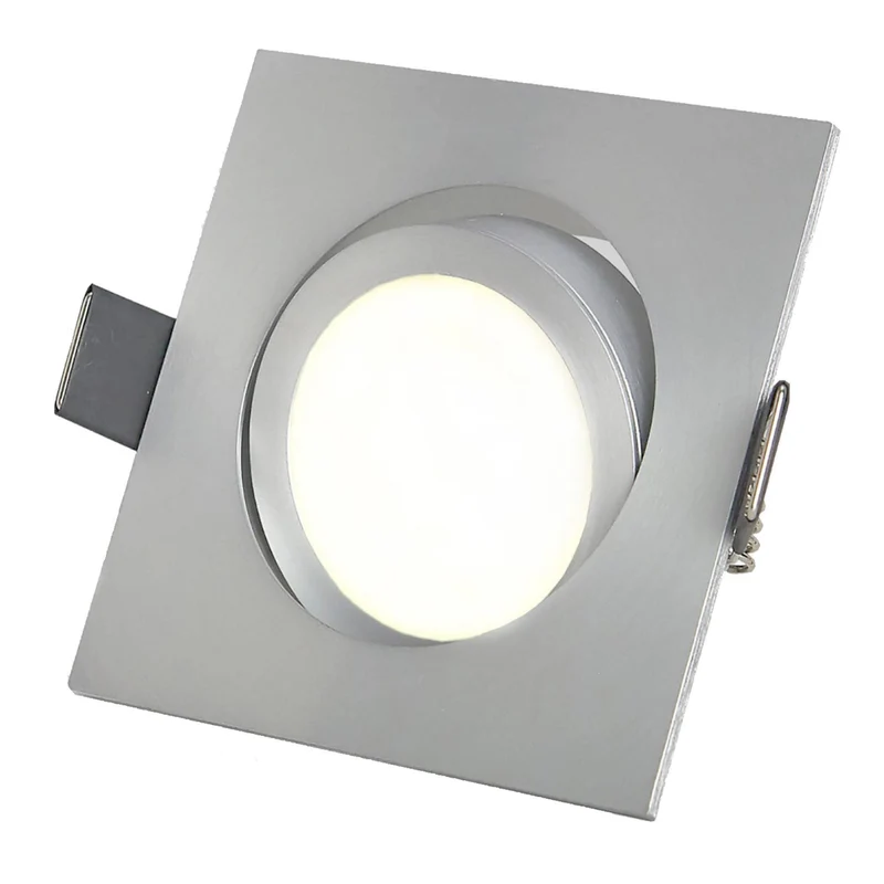 LED Einbaustrahler GU10 12 Volt 5-7 Watt rund eckig schwenkbar Einbauspot 70mm