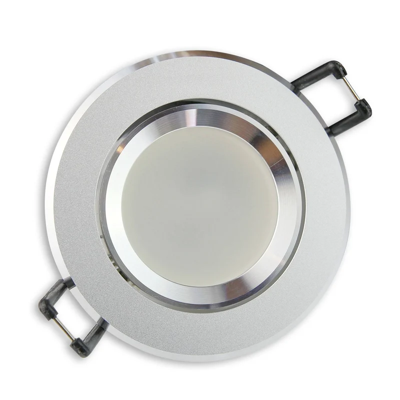 Einbaurahmen GU10 MR16 rund eckig silberRahmen Einbauleuchte Ø70-75mm Bohrloch