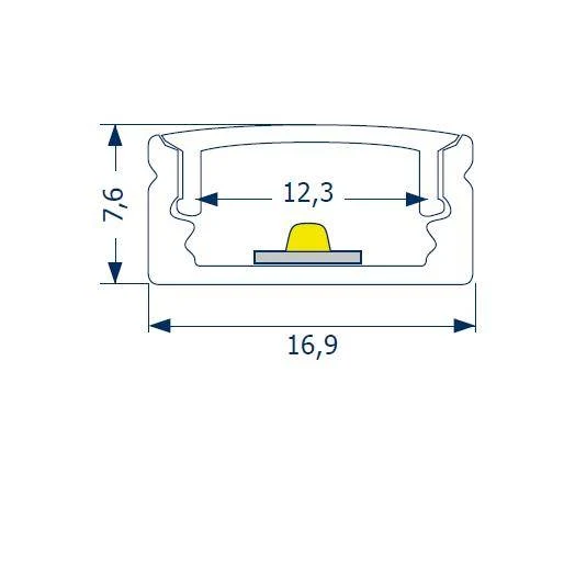 LED-Biegeprofil Sunny, 2m