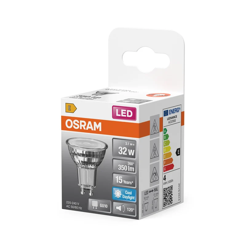 OSRAM LED Star Reflektor-Lampe, 4.3W, 350lm, GU10 , Kaltes Tageslicht