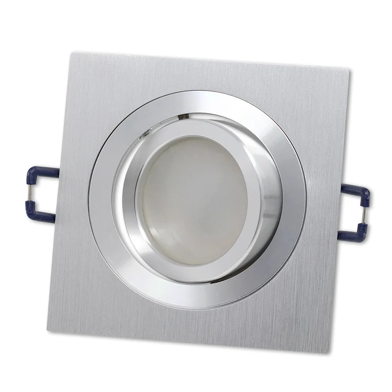 Einbaurahmen GU10 MR16 eckig Rahmen Einbaustrahler Ø75-85mm Bohrloch Spot LED