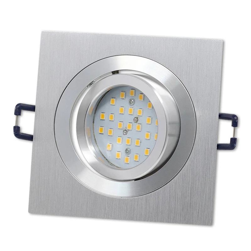 Einbaurahmen GU10 MR16 eckig Rahmen Einbaustrahler Ø75-85mm Bohrloch Spot LED