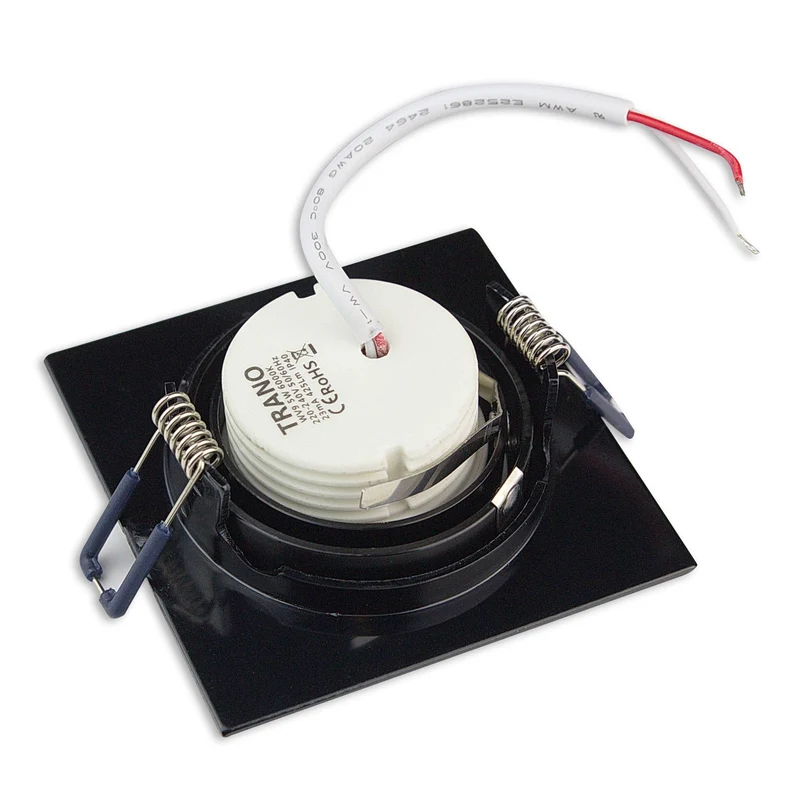 Einbaurahmen GU10 MR16 eckig Rahmen Einbaustrahler Ø75-85mm Bohrloch Spot LED