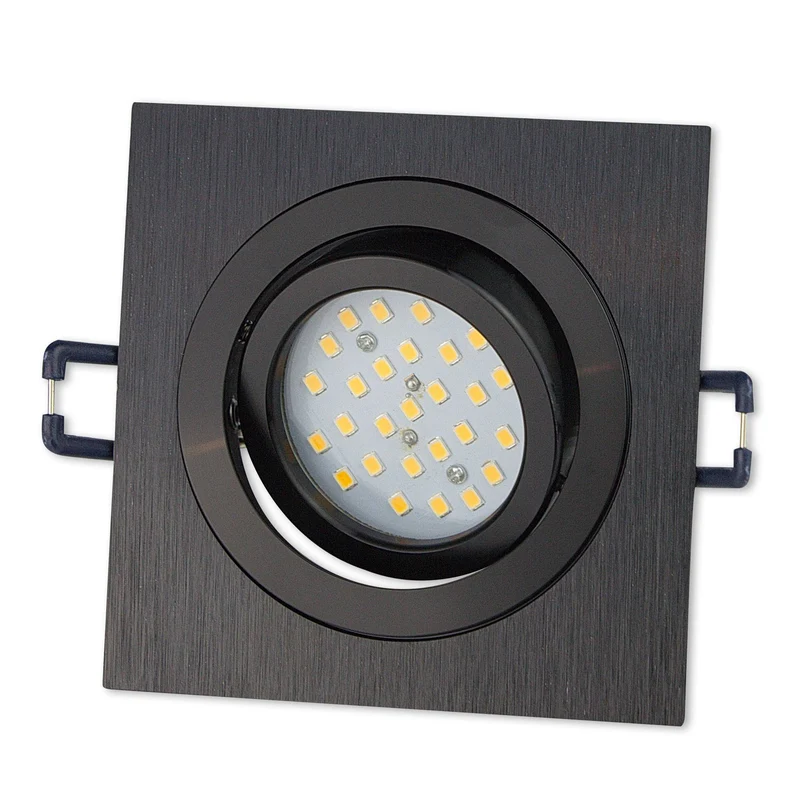 Einbaurahmen GU10 MR16 eckig Rahmen Einbaustrahler Ø75-85mm Bohrloch Spot LED