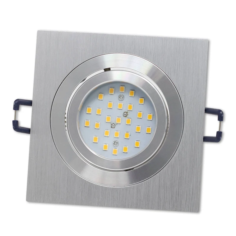 Einbaurahmen GU10 MR16 eckig Rahmen Einbaustrahler Ø75-85mm Bohrloch Spot LED