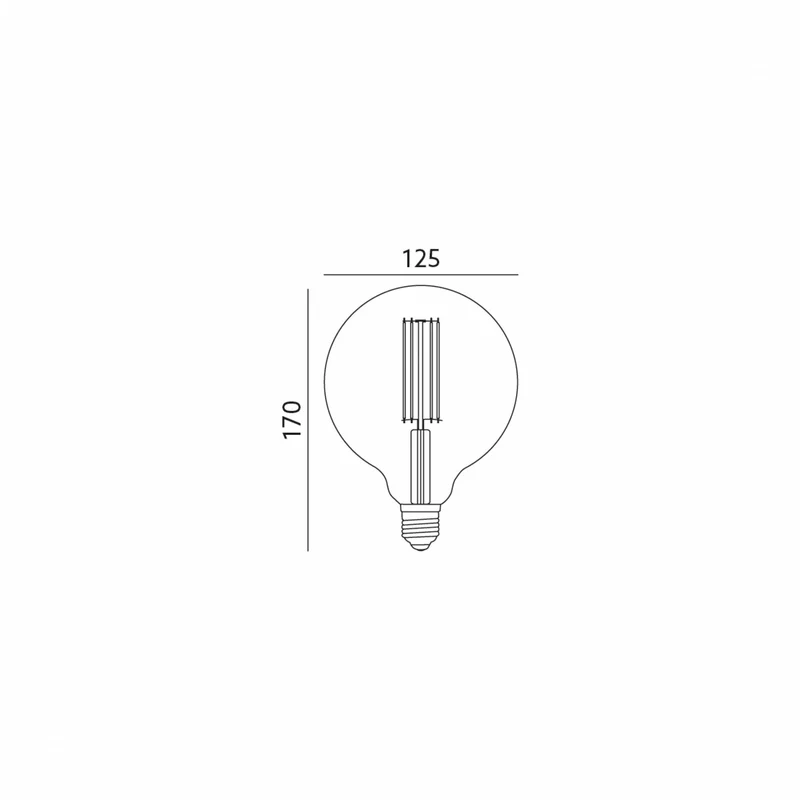 E27 LED Lampe 7W Filament F-G125 Birne Glühbirne Edison Vintage Retro warmweiß