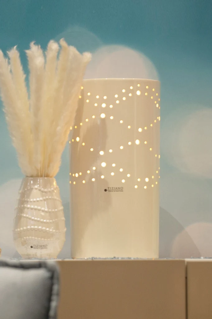 Lampe Lichtsäule Separio weiß-creme