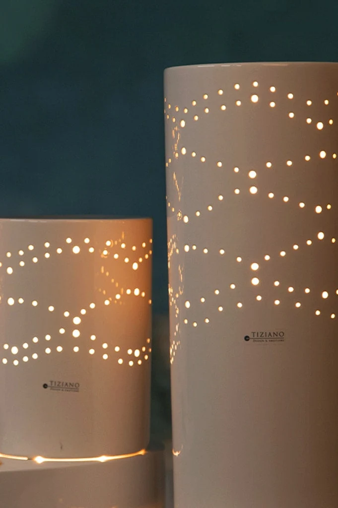 Lampe Lichtsäule Separio weiß-creme