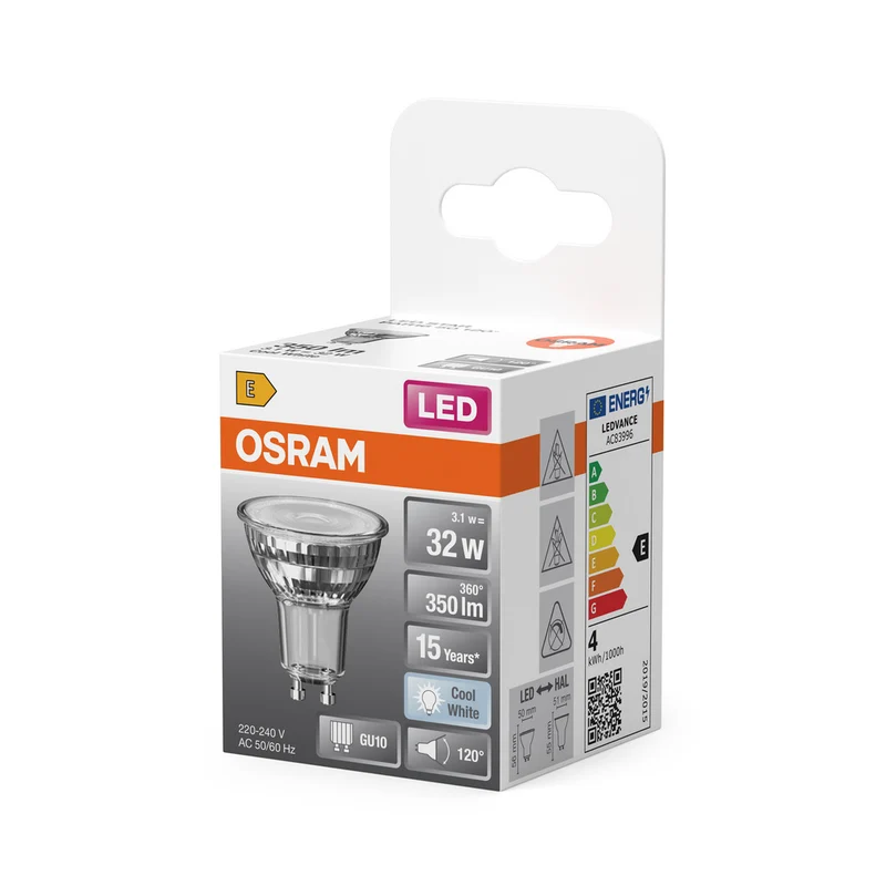OSRAM LED Reflektor Lampe LED STAR PAR16 4.3W 840 GU10, 350 lm, 4000 K, Kaltweiß