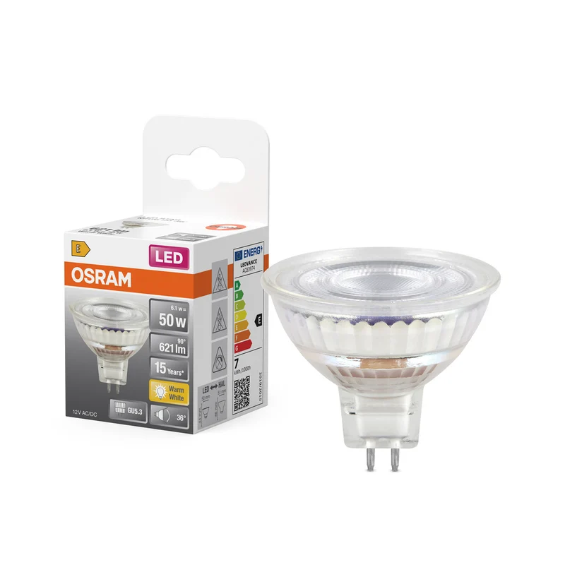 OSRAM LED STAR MR16 12V LED Spot (ex 50W) 6.5W / 2700K Warmweiß GU5.3