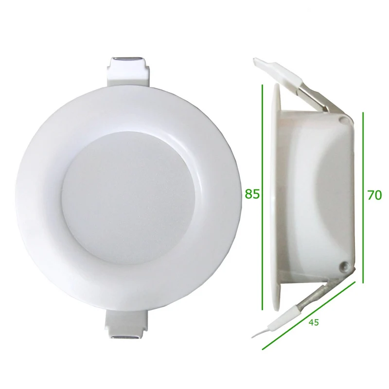 LED Einbaustrahler Bad flach IP44 Einbauspot Leuchte Badleuchten Panel