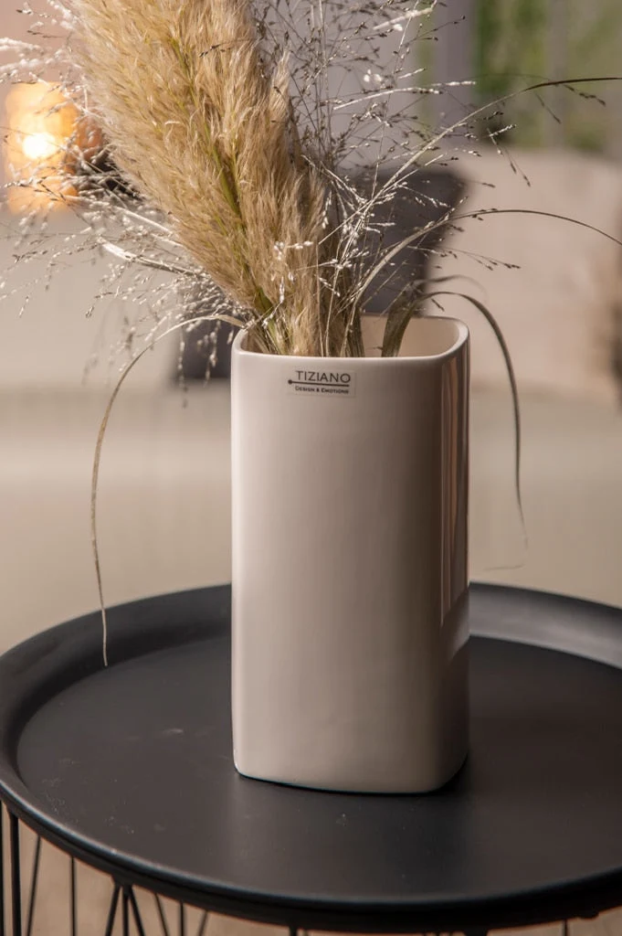 Vase Crosia creme-weiß