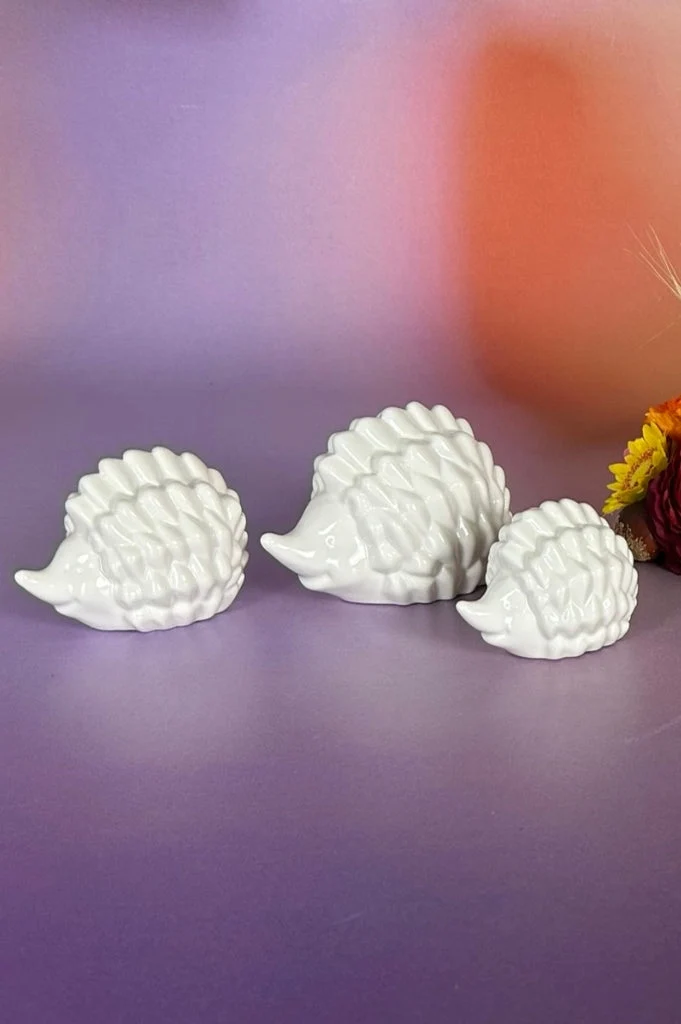 Deko Mini Figur Igel Max weiß-creme