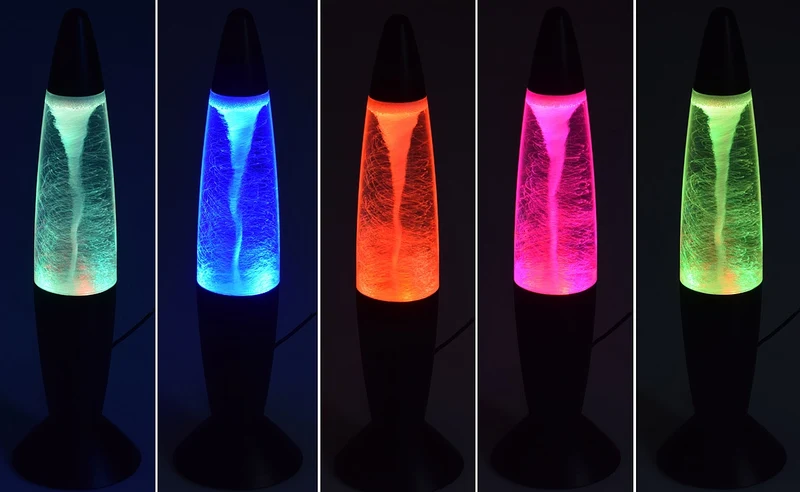 LED Dekoleuchte TORNADO, 37cm Farbwechsel, 5V/ Batterie, Schwarz