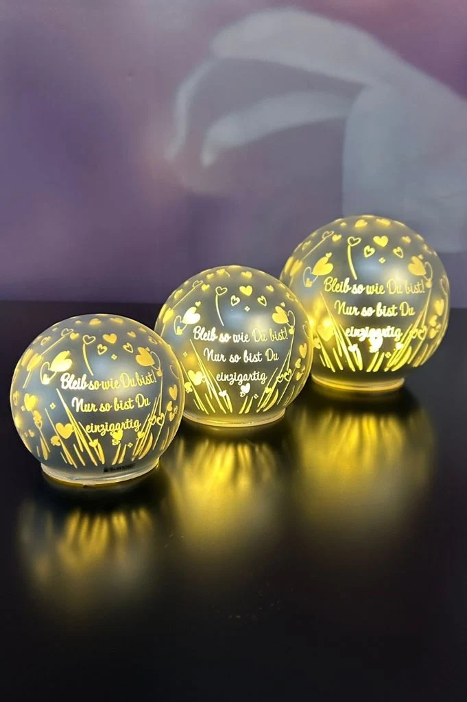 LED Glaskugel Roviano Bleib so wie du bist