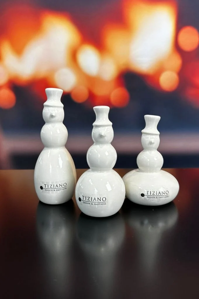 Deko Schneemann Bruno 3 Varianten creme-weiß