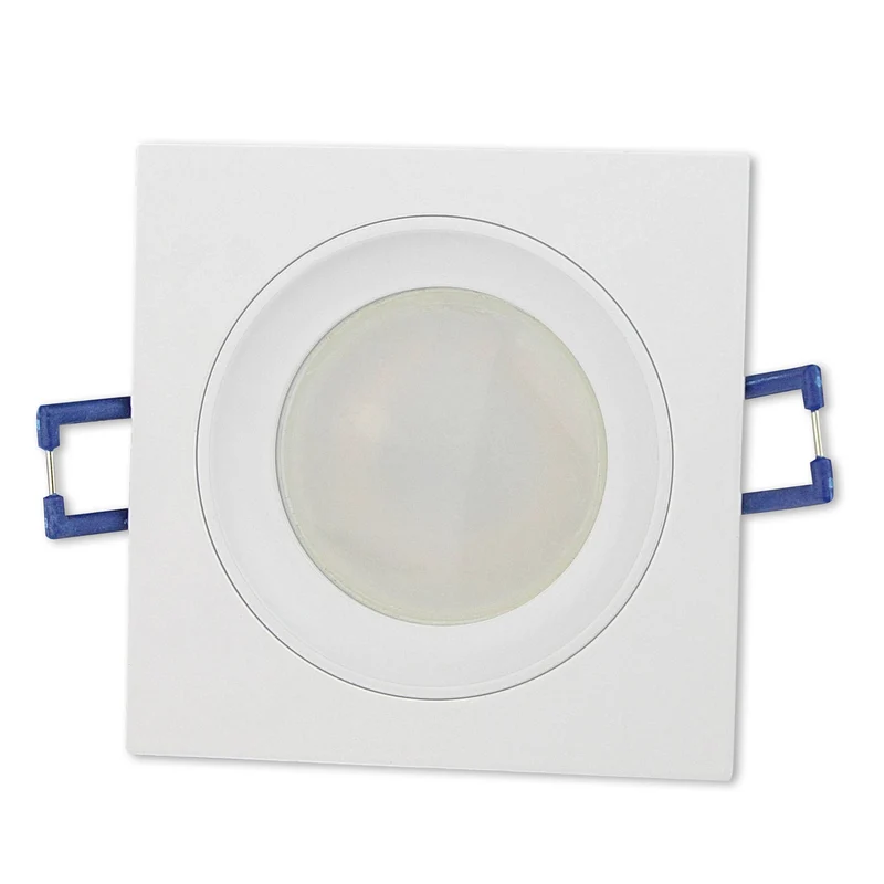 LED Einbaustrahler rund eckig dimmbar 230V flach Spot Strahler 75mm