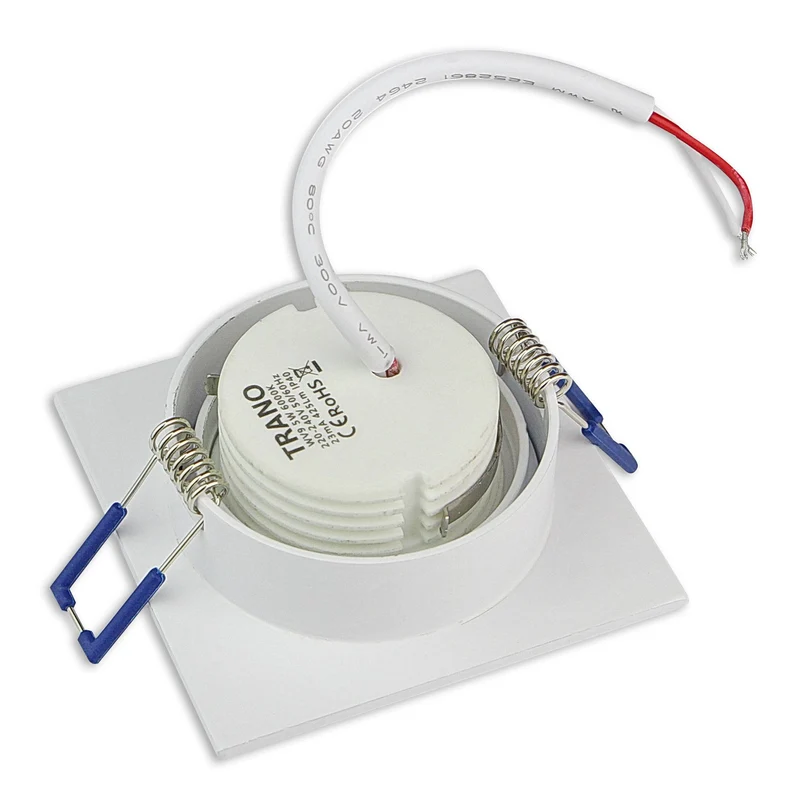 LED Einbaustrahler rund eckig dimmbar 230V flach Spot Strahler 75mm