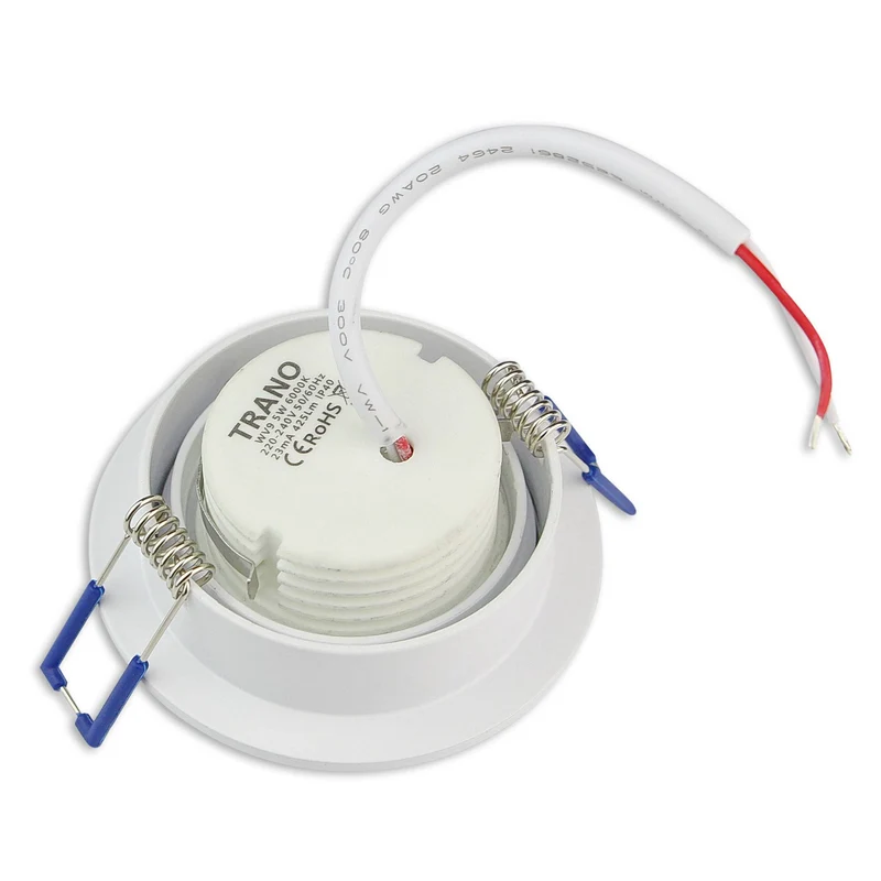LED Einbaustrahler rund eckig dimmbar 230V flach Spot Strahler 75mm
