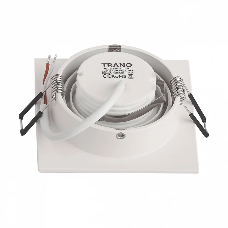 LED Einbaustrahler eckig dimmbar 3-6,5W 230V Spot Einbauleuchte 80mm Panel
