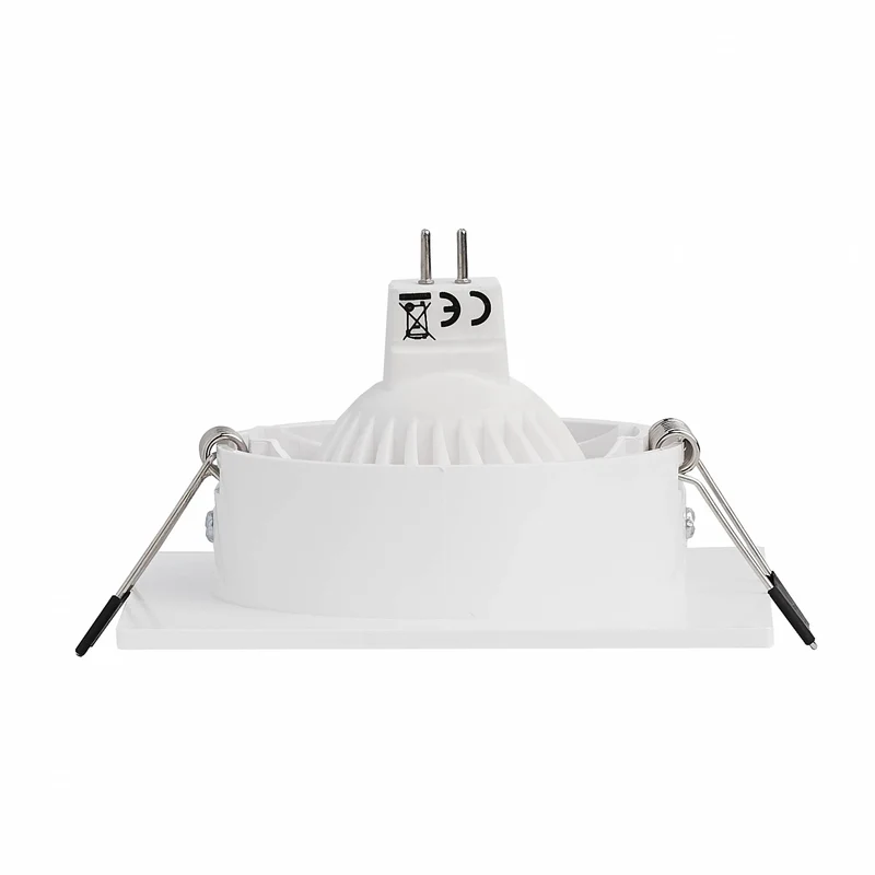 LED Einbaustrahler eckig weiß 5-7W flach 12V MR16 Einbau-Spot Einbauleuchte