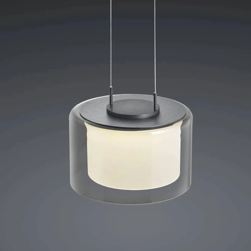 LED-Pendelleuchte Grand Smoke 3-flg., anthrazit