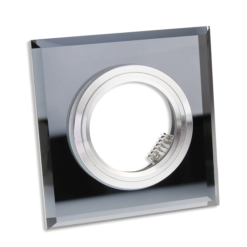 Einbaurahmen GU10 Glas rund eckig 60-70mm Gehäuse Einbaustrahler Spot LED