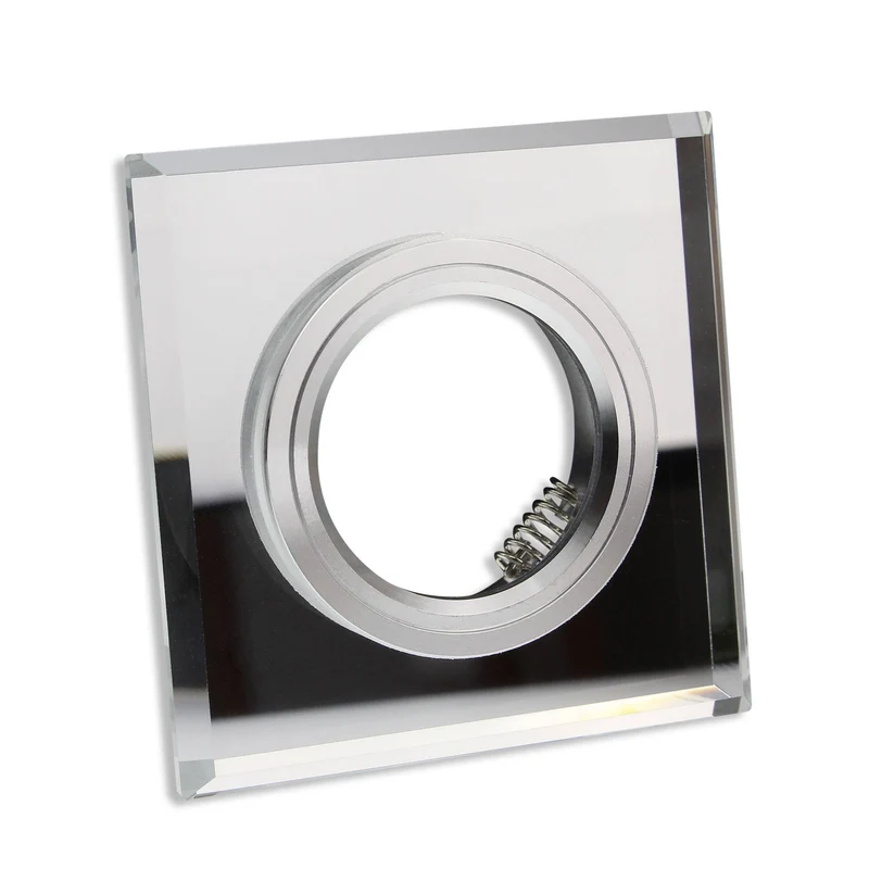 Einbaurahmen GU10 Glas rund eckig 60-70mm Gehäuse Einbaustrahler Spot LED