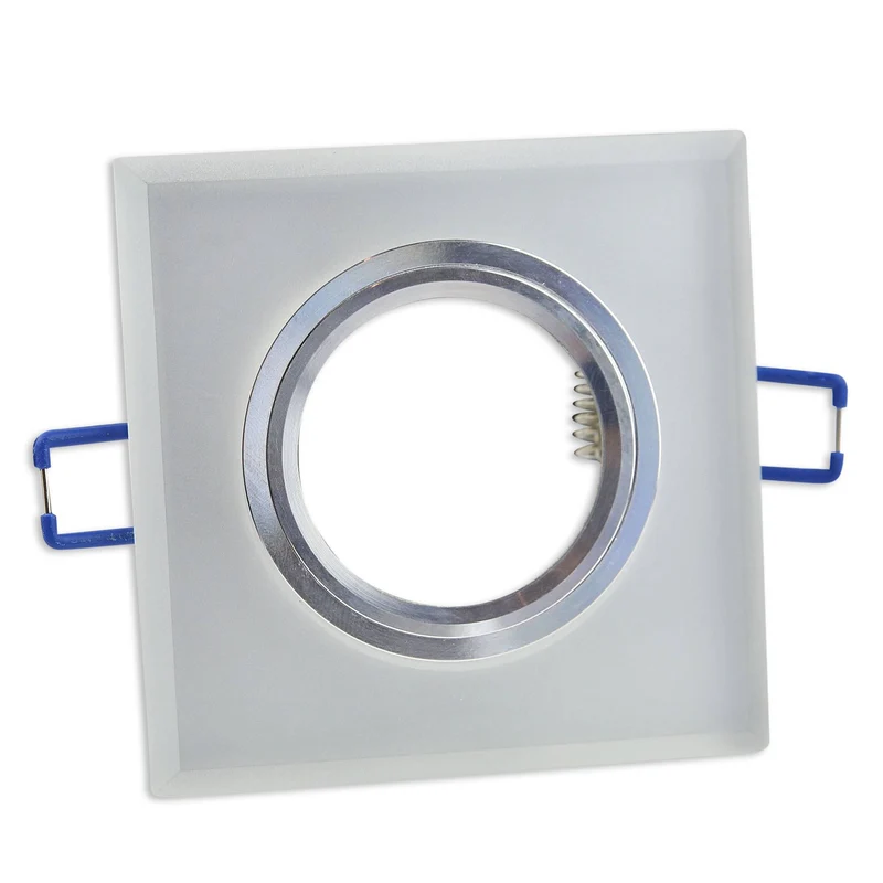 Einbaurahmen GU10 Glas rund eckig 60-70mm Gehäuse Einbaustrahler Spot LED
