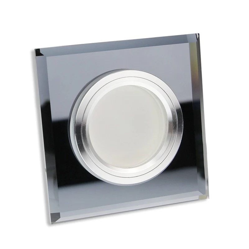 Einbaurahmen GU10 Glas rund eckig 60-70mm Gehäuse Einbaustrahler Spot LED